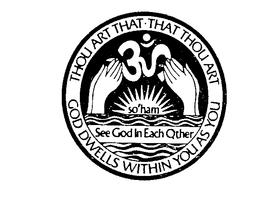 SEE GOD IN EACH OTHER SO'HAM THOU ART THAT-THAT THOU ART GOD DWELLS WITHIN YOU AS YOU logo