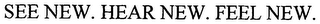 SEE NEW. HEAR NEW. FEEL NEW. logo
