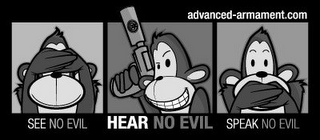 SEE NO EVIL HEAR NO EVIL SPEAK NO EVIL ADVANCED-ARMAMENT.COM logo