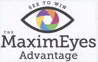 SEE TO WIN THE MAXIMEYES ADVANTAGE logo