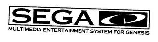 SEGA CD MULTIMEDIA ENTERTAINMENT SYSTEM FOR GENESIS logo