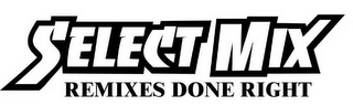 SELECT MIX REMIXES DONE RIGHT logo