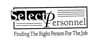 SELECT PERSONNEL FINDING THE RIGHT PERSON FOR THE JOB logo
