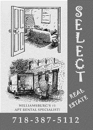 SELECT REAL ESTATE WILLIAMSBURG'S #1 APT RENTAL SPECIALIST! 718-387-5112 logo