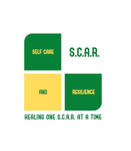 SELF CARE S.C.A.R. AND RESILIENCE HEALING ONE S.C.A.R. AT A TIME logo