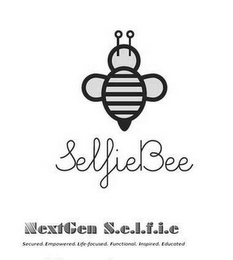 SELFIEBEE.NEXTGEN S.E.L.F.I.E.SECURED. EMPOWERED. LIFE FOCUSED. FUNCTIONAL.INSPIRED.EDUCATED logo