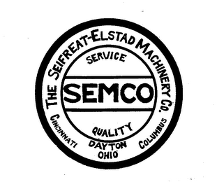 SEMCO SERVICE QUALITY THE SEIFREAT-ELSTAD CINCINNATI DAYTON MACHINERY CO. COLOMBUS logo