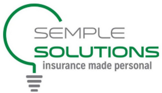 SEMPLE SOLUTIONS INSURANCE MADE PERSONAL logo