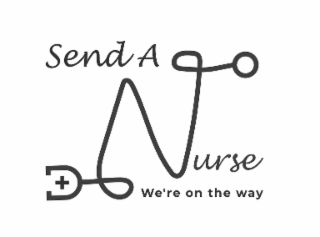SEND A NURSE WE'RE ON THE WAY logo
