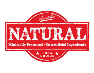 SENDIK'S NATURAL MINIMALLY PROCESSED NO ARTIFICIAL INGREDIENTS USDA CHOICE logo