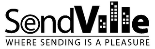 SENDVILLE WHERE SENDING IS A PLEASURE logo