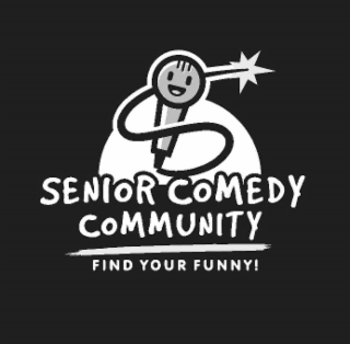 SENIOR COMEDY COMMUNITY FIND YOUR FUNNY! logo