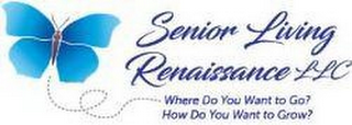 SENIOR LIVING RENAISSANCE LLC WHERE DO YOU WANT TO GO? HOW DO YOU WANT TO GROW? logo