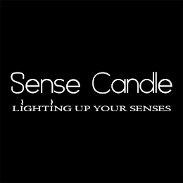 SENSE CANDLE LIGHTING UP YOUR SENSES logo