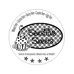 SENSITIVE SWEETS SINCE EVERYONE DESERVES A TREAT! WHEAT-FREE · GLUTEN-FREE · DAIRY-FREE · CASEIN-FREE · EGG-FREE logo