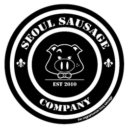 SEOUL SAUSAGE COMPANY EST 2010 THE ORIGINAL KOREAN B.B.Q. SAUSAGE logo