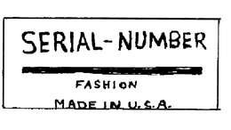 SERIAL-NUMBER FASHION MADE IN U.S.A. logo