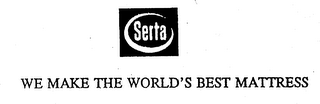 SERTA WE MAKE THE WORLD'S BEST MATTRESS logo