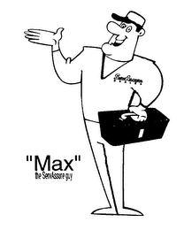 SERVASSURE DEALER "MAX" THE SERVASSURE GUY logo