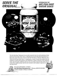 SERVE THE ORIGINAL..INTRODUCING THE HOT FISH SHOP TATAR SAUCE logo