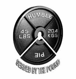 SERVED BY THE POUND HUMBLE PIE 45 LBS 20.4 KGS logo