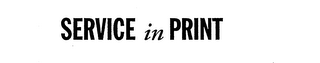 SERVICE IN PRINT logo