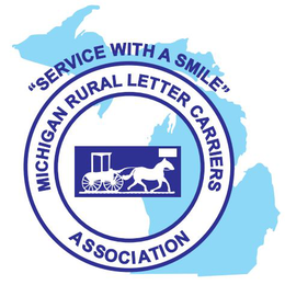 "SERVICE WITH A SMILE"MICHIGAN RURAL LETTER CARRIERS ASSOCIATION logo