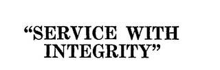 "SERVICE WITH INTEGRITY " logo