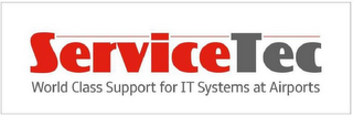 SERVICETEC WORLD CLASS SUPPORT FOR IT SYSTEMS AT AIRPORTS logo
