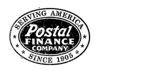 SERVING AMERICA POSTAL FINANCE COMPANY SINCE 1905 logo