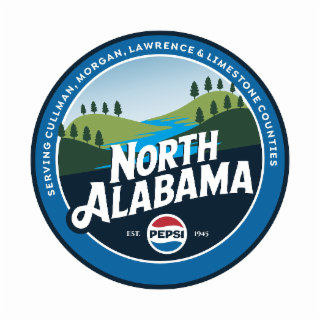 SERVING CULLMAN, MORGAN, LAWRENCE & LIMESTONE COUNTIES NORTH ALABAMA EST. 1945 PEPSI logo