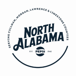 SERVING CULLMAN, MORGAN, LAWRENCE & LIMESTONE COUNTIES NORTH ALABAMA EST. 1945 PEPSI logo