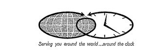 SERVING YOU AROUND THE WORLD ... AROUND THE CLOCK logo