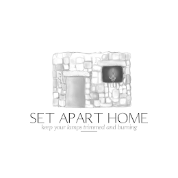 SET APART HOME KEEP YOUR LAMPS TRIMMED AND BURNING logo