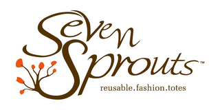SEVEN SPROUTS REUSABLE. FASHION.TOTES logo