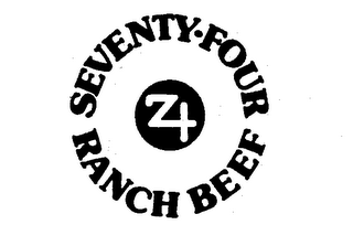 SEVENTY-FOUR RANCH BEEF logo