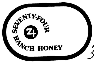 SEVENTY-FOUR RANCH HONEY logo