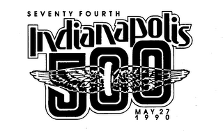 SEVENTY FOURTH INDIANAPOLIS 500 MAY 27 1990 logo