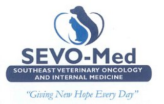 SEVO-MED SOUTHEAST VETERINARY ONCOLOGY AND INTERNAL MEDICINE "GIVING NEW HOPE EVERY DAY" logo