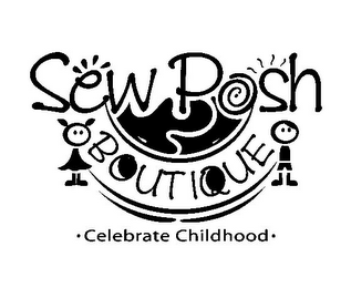 SEW POSH BOUTIQUE .CELEBRATE CHILDHOOD. logo