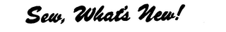 SEW, WHAT'S NEW logo