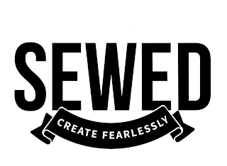 SEWED CREATE FEARLESSLY logo