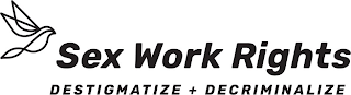 SEX WORK RIGHTS DESTIGMATIZE + DECRIMINALIZE logo