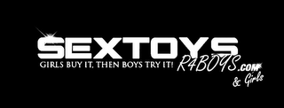 SEXTOYS R4BOYS.COM & GIRLS GIRLS BUY IT,THEN BOYS TRY IT! logo