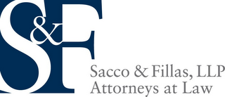 S&F SACCO & FILLAS, LLP ATTORNEYS AT LAW logo
