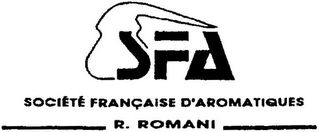 SFA SOCIÉTÉ FRANÇAISE D'AROMATIQUES R. ROMANI logo