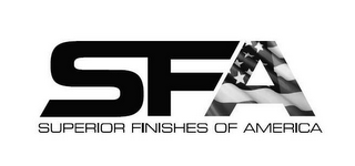 SFA SUPERIOR FINISHES OF AMERICA logo