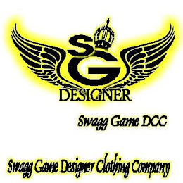 SG DESIGNER SWAGG GAME DCC SWAGG GAME DESIGNER CLOTHING COMPANY logo