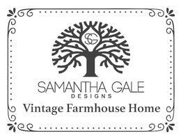 SG SAMANTHA GALE DESIGNS VINTAGE FARMHOUSE HOME logo