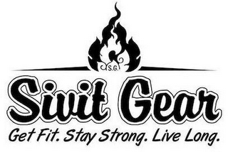 S.G. SIVIT GEAR  GET FIT. STAY STRONG. LIVE LONG. logo